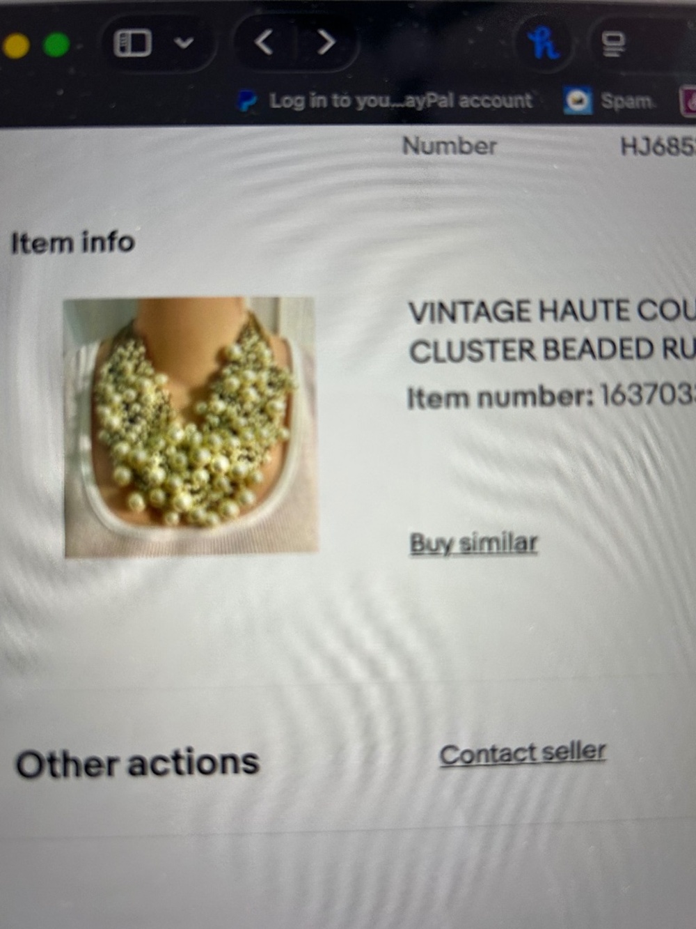 Vintage Haute Couture Carolina Herrera Cluster Beaded Runway Bib Necklace